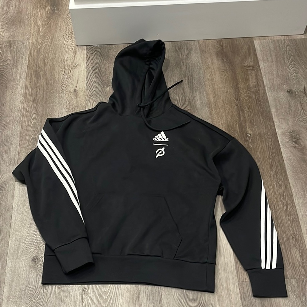 Adidas x Peloton Retro Black with White Stripes Hoodie